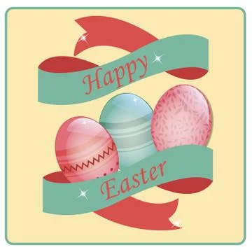 Easter eggs background designs Stock Illustration