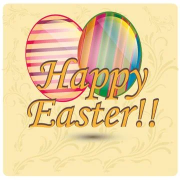 Easter eggs background designs Stock Illustration