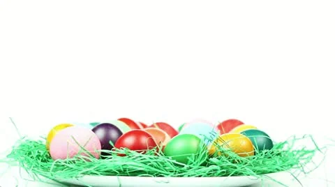 Easter Eggs Background Stock Footage 21222864