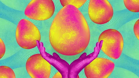 Easter Eggs Background Video stock 265166451