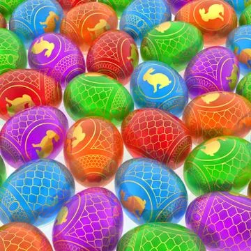 Easter eggs background Stock Illustration