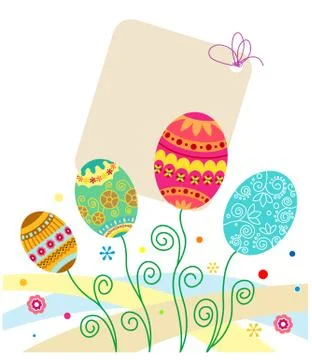 Easter eggs background Stock Illustration