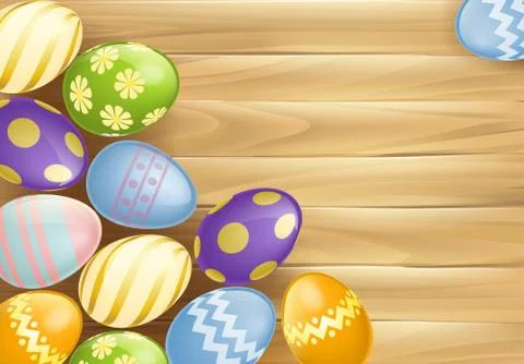 Easter eggs background Stock Illustration