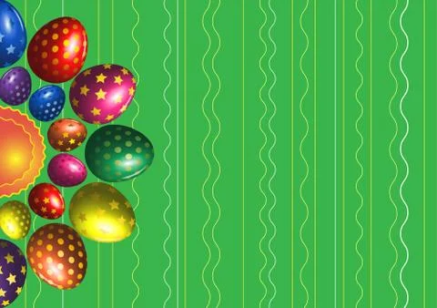 Easter eggs background Stock Illustration