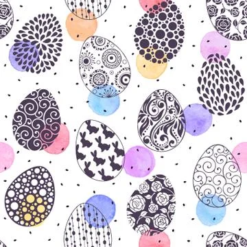Easter eggs background Stock Illustration