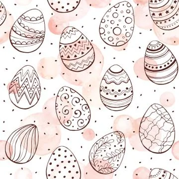 Easter eggs background Stock Illustration