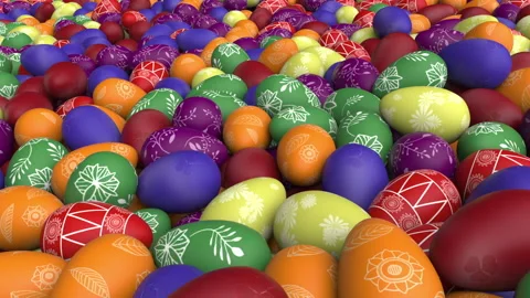 Easter Eggs Background Loop Stock Footage 237736837