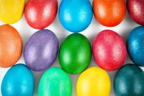 Easter eggs background Stock Photos