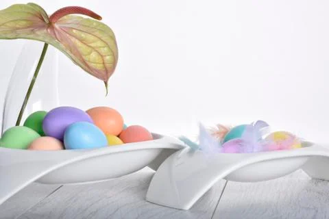 Easter eggs background Stock Photos