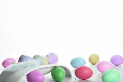 Easter eggs background Stock-Fotos