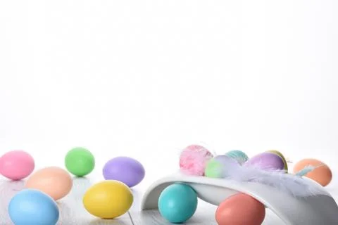 Easter eggs background Stock Photos