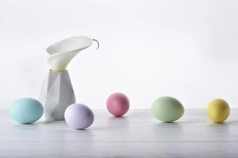 Easter eggs background Stock Photos