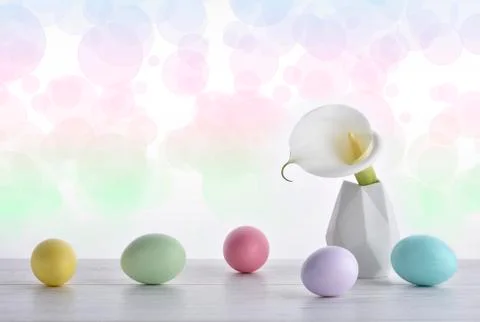 Easter eggs background Stock Photos