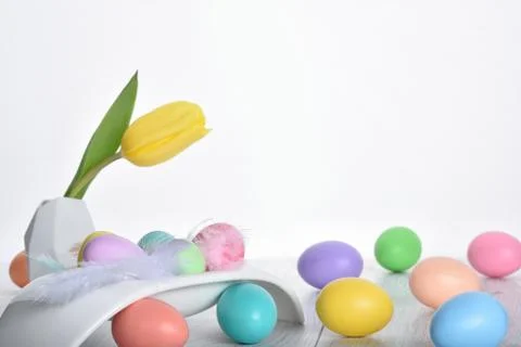 Easter eggs background Stock-Fotos