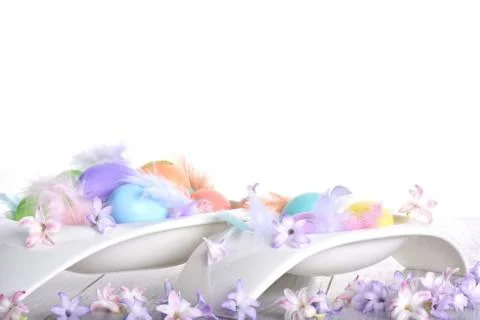 Easter eggs background 스톡 사진