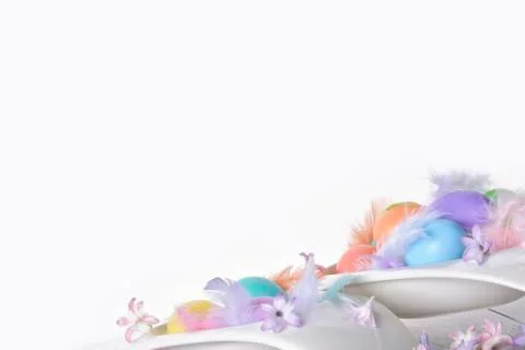 Easter eggs background Stock Photos