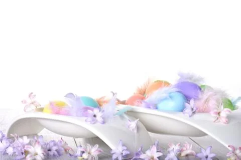 Easter eggs background Stock Photos