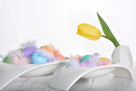 Easter eggs background Stock Photos