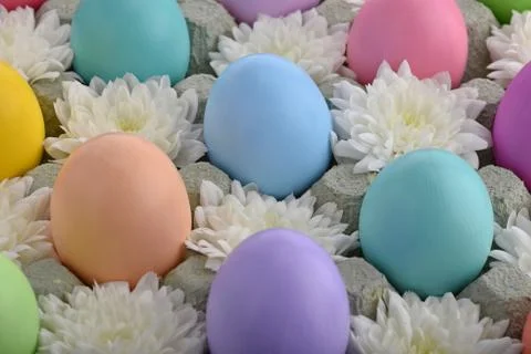 Easter eggs background Stock Photos