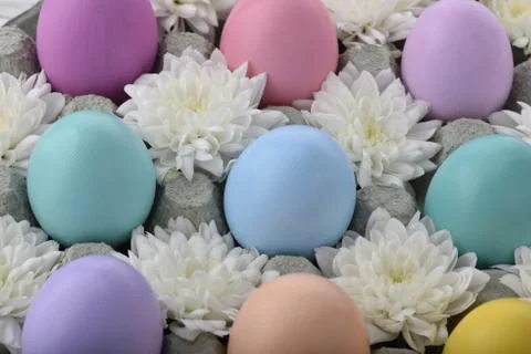 Easter eggs background 스톡 사진