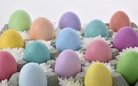 Easter eggs background Stock Photos
