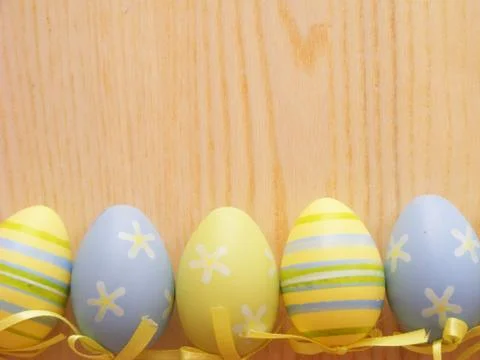 Easter eggs background Stock Photos