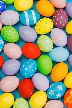 Easter Eggs background Stock Photos