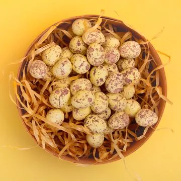 Easter eggs background Stock Photos