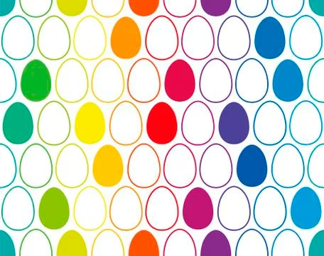 Easter Eggs Background Seamless Pattern Stock Illustration
