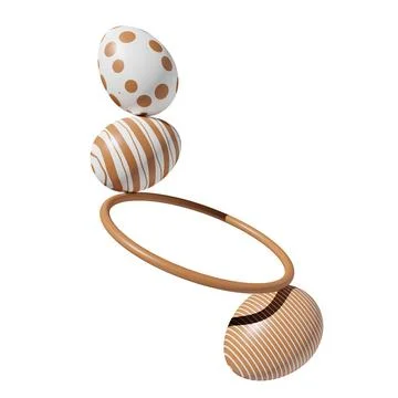 Easter eggs balanced creative meditation 3d render 스톡 일러스트