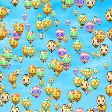 Easter eggs balloons generated hires texture Illustrazione stock