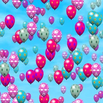 Easter eggs balloons generated hires texture Stockillustratie