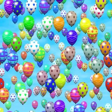Easter eggs balloons generated hires texture Illustrazione stock