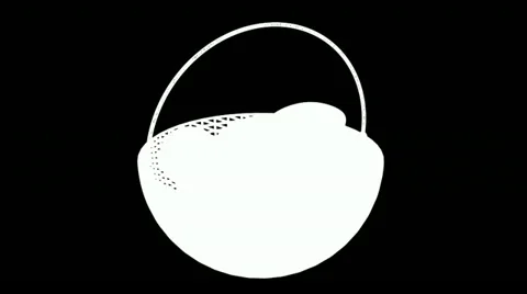 Easter Eggs in Basket Stock Footage 20589079