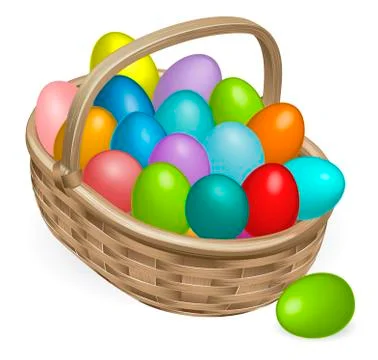 Easter eggs basket illustration イラスト素材