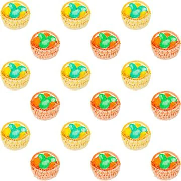 Easter eggs in a basket pattern Illustrazione stock