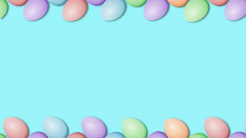 Easter eggs border frame Stock Footage 104614805