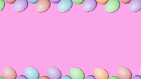Easter eggs border frame Video stock 104614816