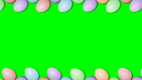 Easter eggs border frame Video stock 104614937