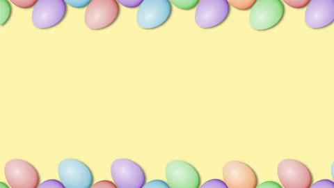 Easter eggs border frame Video stock 104614957