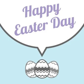 Easter Eggs with Bubble Stock Illustration
