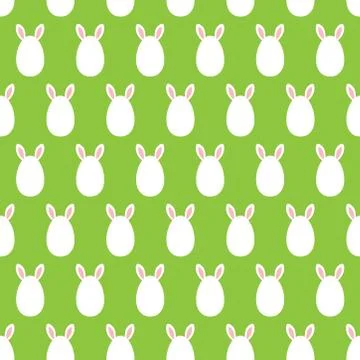 Easter eggs with bunny ears - seamless pattern Illustrazione stock