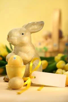 Easter eggs with bunny Stock Photos