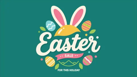 Easter eggs bunny sale typography Stock Footage 331267745