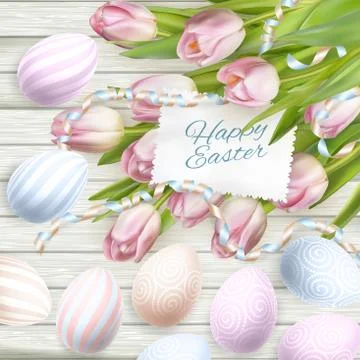 Easter eggs card. EPS 10 Illustrazione stock
