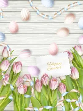 Easter eggs card. EPS 10 Stock Illustration