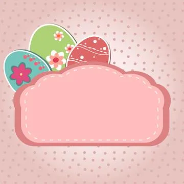 Easter eggs card Stock Illustration
