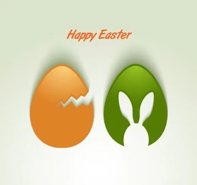 Easter eggs card invitation Stock Illustration