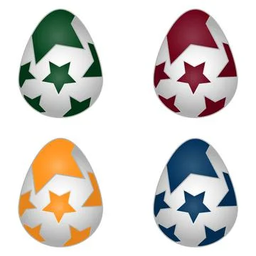 Easter eggs. Chicken eggs are white. Stock Illustration