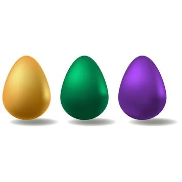Easter eggs. Chicken eggs of different colors. Stock Illustration